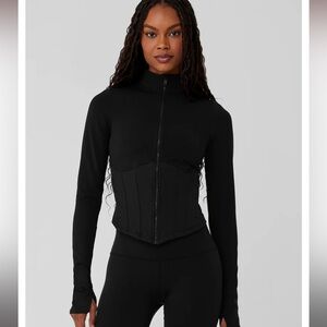 NWT ALO YOGA Airbrush Corset Full Zip Jacket
